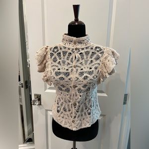 Crochet beige top